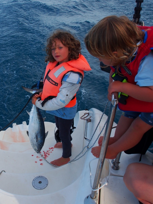 Look, I caught a tuna!