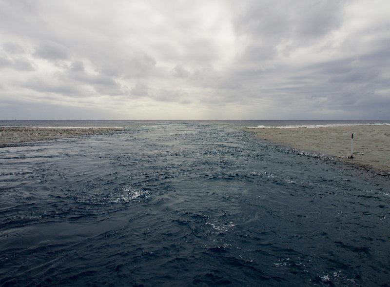 The pass - the width was the length of our boat