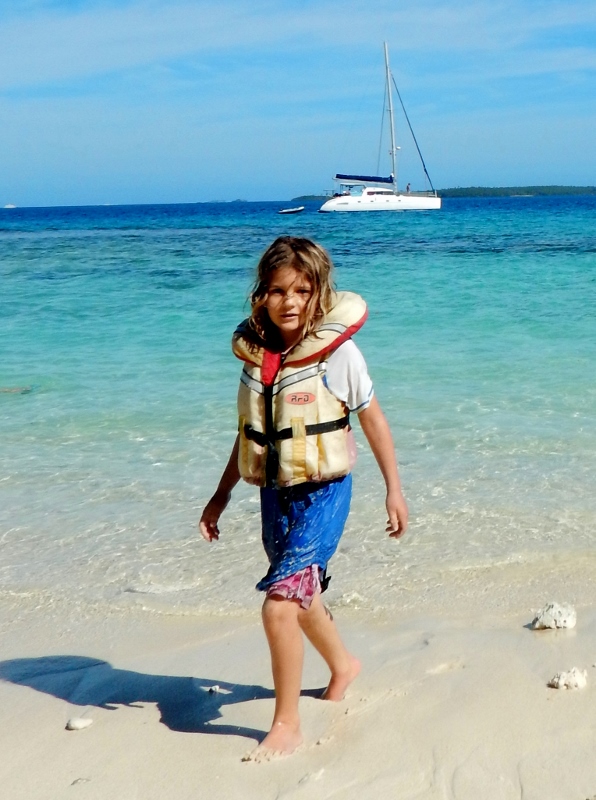 Happy once she's off the boat