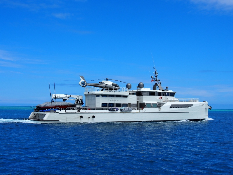 Toy bearing 'shadow ship', complete with helicopter and crane