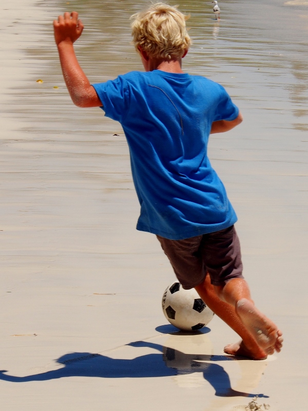 Soccer on the beach