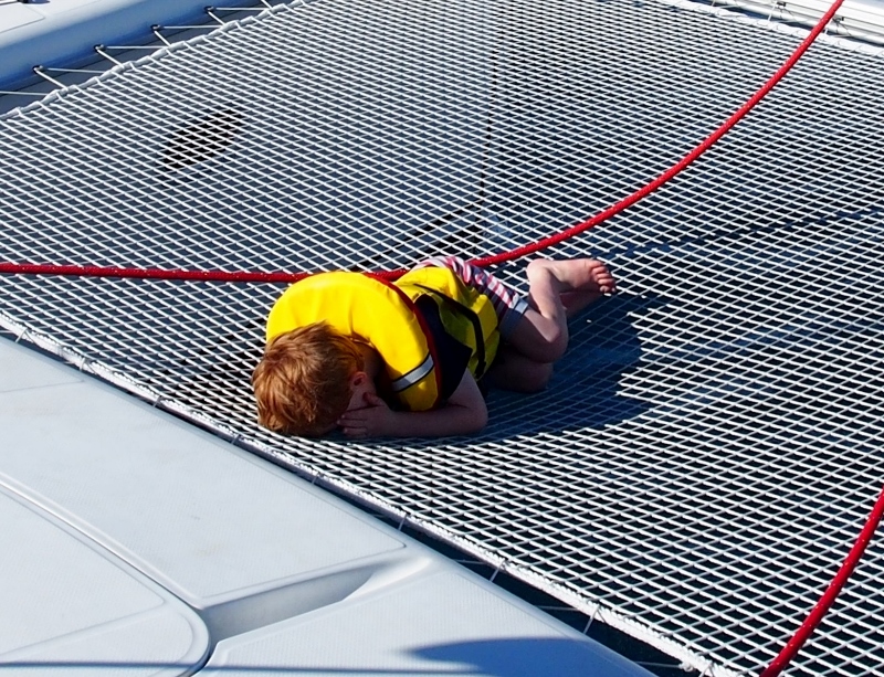 Lachie checking out the anchor