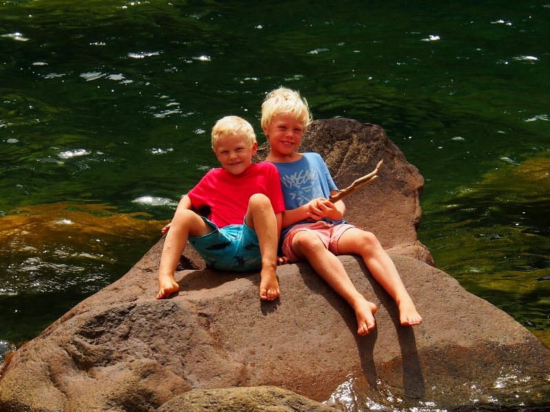 Relaxing on the rocks in Yate River