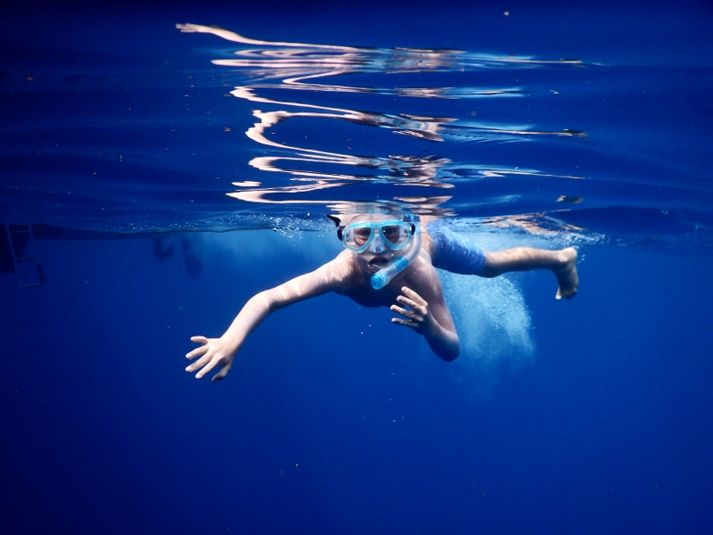 Matias in the deep blue