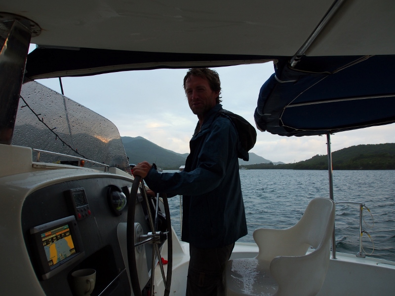 David in the rain, determined to escape